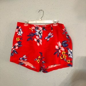 Old Navy Red Floral Shorts